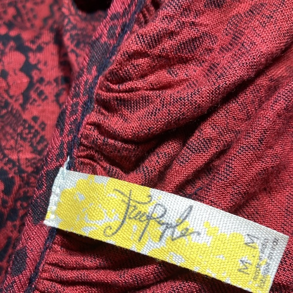 58-11 FREE PEOPLE red pack geometric double dutch flowy tank top M - Picture 9 of 10